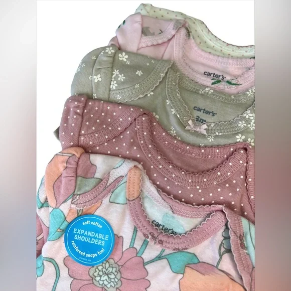 📌 New 5 Pack |Original price $28 Short sleeve
Carter'sbodysuits (9 M) Baby Girl - Picture 3 of 8